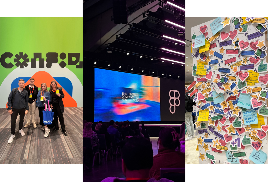 We prioritize development highly - both for our employees and in our work. Therefore, we sent four designers to the Figma Config conference.