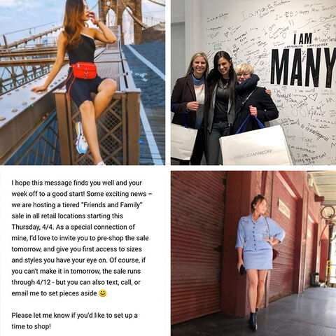 Hesehus visits the Rebecca Minkoff flagship store in New York, clothing from Rebecca Minkoff, Personal emails to customers