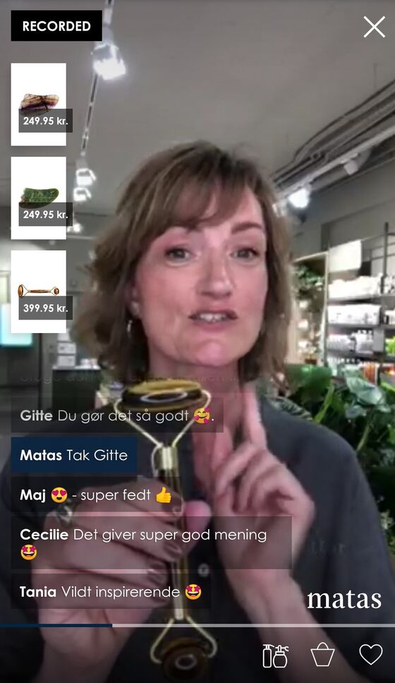 Shop live med en Matas-materialist